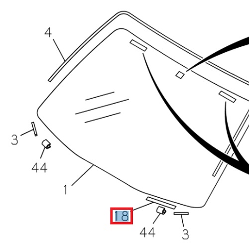 [ISU 8981406860] Accessoire pare brise - ISUZU PARTS