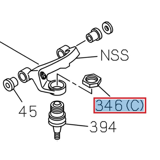 [ISU 8981581330] Nut M52, suspension arm - ISUZU PARTS