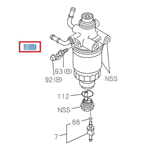 [ISU 8981697380] Filtre à carburant, séparateur- ISUZU PARTS