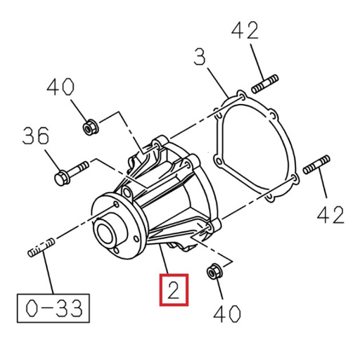 [ISU 8982120682] Complete water pump - ISUZU PARTS