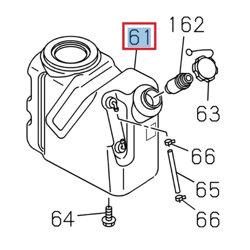 [ISU 8982208782] AdBlue tank, 16 liters - ISUZU PARTS