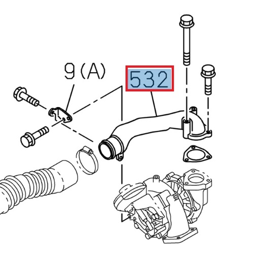 [ISU 8982377711] Pipe d'admission d'air - ISUZU PARTS