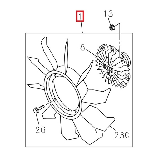 [ISU 8982441391] Motor fan, 450 mm diameter - ISUZU PARTS