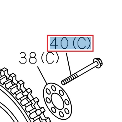 [ISU 8982862060] Vis hexagonale M12 x 38 - ISUZU PARTS