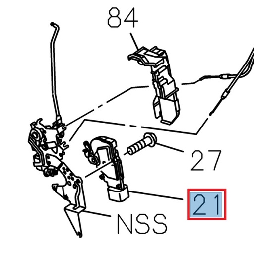 [ISU 8982920190] Actionneur de verrou de porte arrière droite - ISUZU PARTS