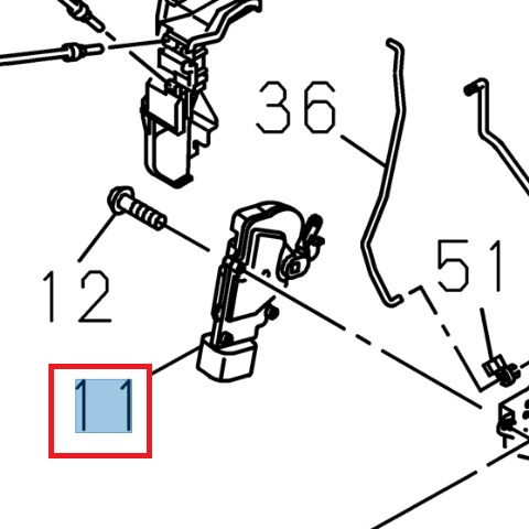 [ISU 8982920220] Actionneur de verrou de porte avant - ISUZU PARTS