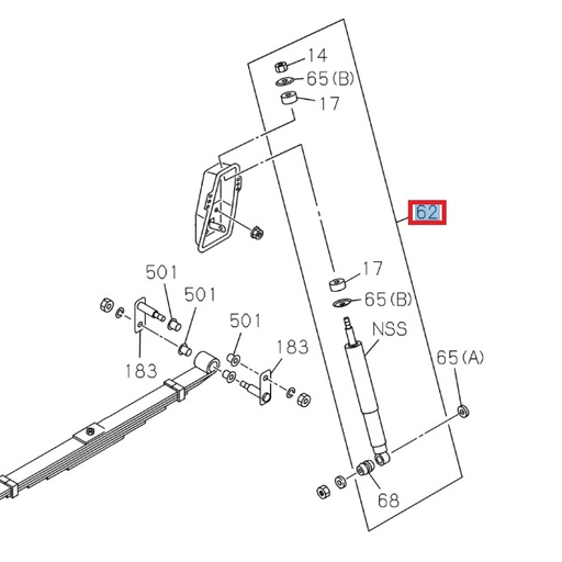[ISU 8983409450] Amortisseur avant - ISUZU PARTS