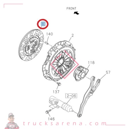[ISU 8983476230] Disque embrayage - ISUZU PARTS