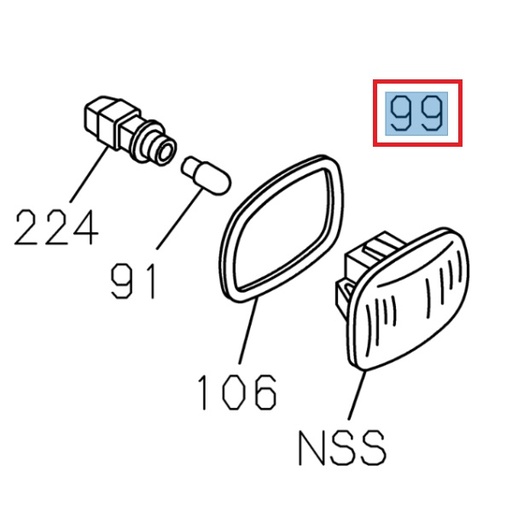 [ISU 8983950310] Side indicator - ISUZU PARTS