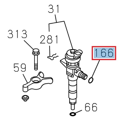 [ISU 9095661110] Injector seal - ISUZU PARTS