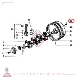 [AVI 360019011] Vis de volant moteur A21 4X4 / SAVIEM SG2 - AVIA