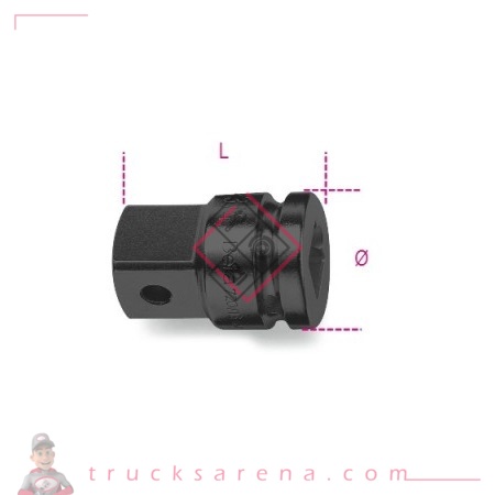 [BET 007100810] Carré femelle 3/8", mâle 1/2" 710/16 - BETA TOOLS