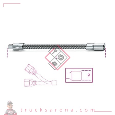 [BET 009000828] Rallonge flexible mâle et femelle 900FL - BETA TOOLS