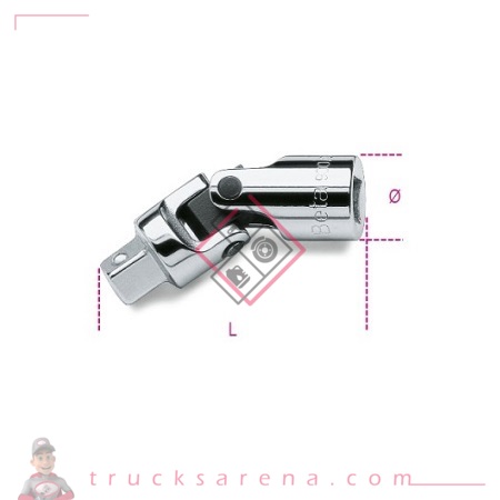 [BET 009000830] Cardan carrés mâle et femelle 1/4" 900/25 - BETA TOOLS