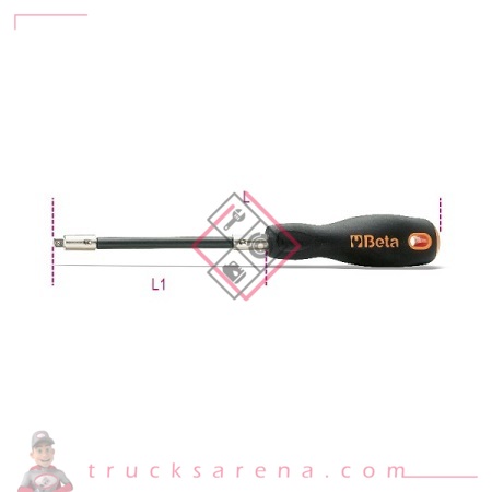 [BET 009000839] Poignée flexible carré mâle 1/4" 900/32 - BETA TOOLS