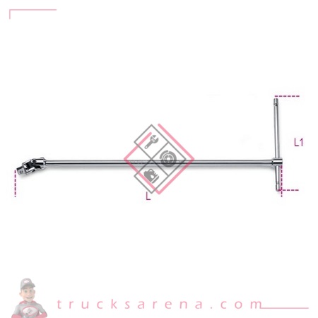 [BET 009000843] Poignée à béquille carré mâle 1/4" 900/40 - BETA TOOLS