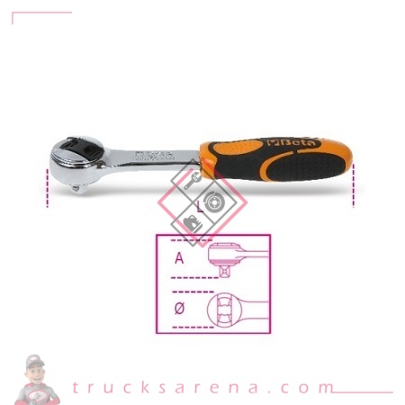 [BET 009000870] Cliquet carré mâle 1/4" 900/55 - BETA TOOLS