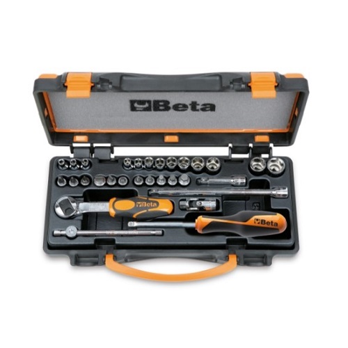 [BET 009000956] Jeu de 13 douilles 6 pans, 11 douilles tournevis et 6 accessoires 900/C24 - BETA TOOLS