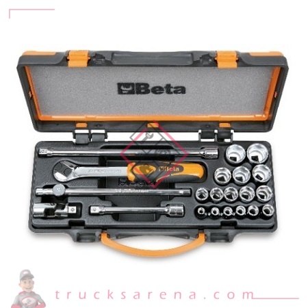 [BET 009100936] Coffret de douilles 3/8 avec cliquet simple 910A/C16 - BETA TOOLS
