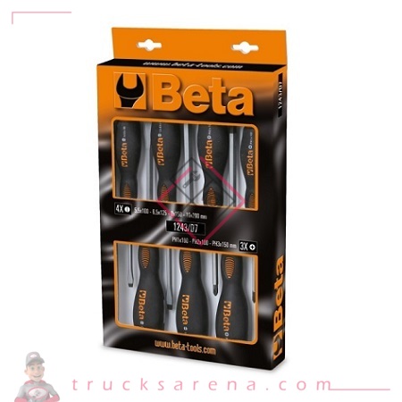 [BET 012430017] Jeu de 7 tournevis à zone de frappe 1243/D7 - BETA TOOLS