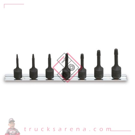 [BET 014290107] Je de 7 extracteurs vis et goujons, carrés 3/8 et 1/2 1429/SB7 - BETA TOOLS