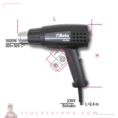 [BET 018500011] Pistolet thermique à 2 vitesses 1850B - BETA TOOLS