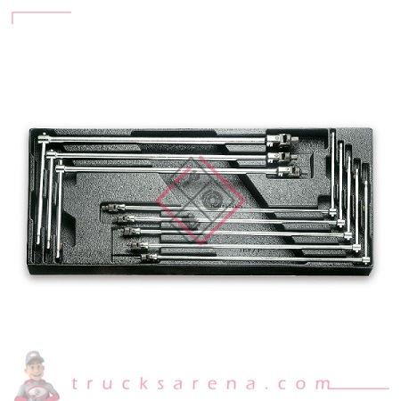[BET 024240065] Composition clés 6 pans à béquille plateau rigide 8 pièces T65 - BETA TOOLS