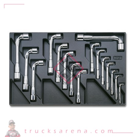 [BET 024240076] Composition clés a pipe 6 et 12 pans plateau rigide 16 pièces T76 - BETA TOOLS
