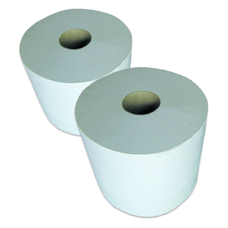 [GLO G905LSM] Bobines 1000 FTS 30 x 23,3 cm, pure ouate blanc, lot de 2 - GLOBAL HYGIENE