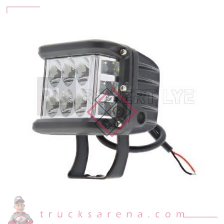 [ROB 399416] Phare de travail rectangle 6 Leds type CREE + 6 Leds latérales 9/32 volts – ROBERT LYE
