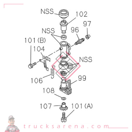 [ISU 8973588811] Cylindre de roue arrière droite ISUZU NPR75 / 77 - ISUZU PARTS