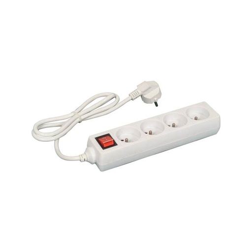 [SOD 03152] Power strip, 4 sockets with switch, 230V, 1 meter cable - SODISE