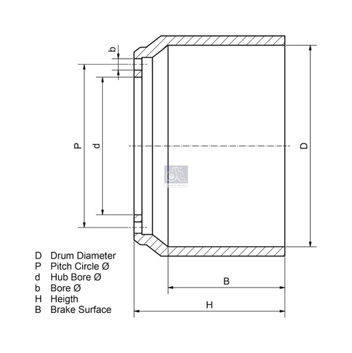 [DTS 10.13236] Tambour de frein BPW - DT SPARE PARTS
